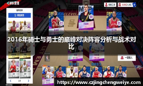 yy易游2016年骑士与勇士的巅峰对决阵容分析与战术对比